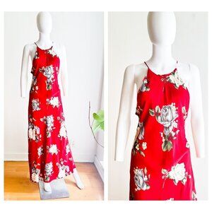 Marnie West Vintage Floral Bias cut Floral Maxi Dress S/M Made in USA